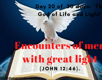 Encounters of men with great  light