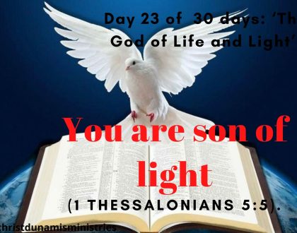 You are son of light