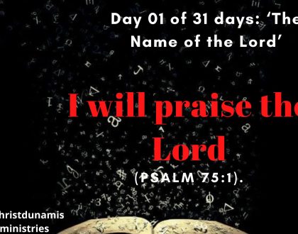 I will praise the Lord