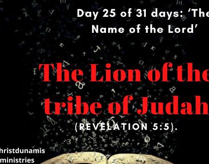 The Lion of the tribe of Judah