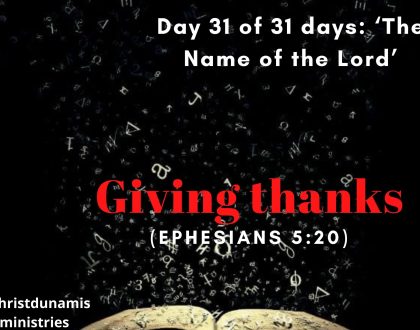 Giving thanks