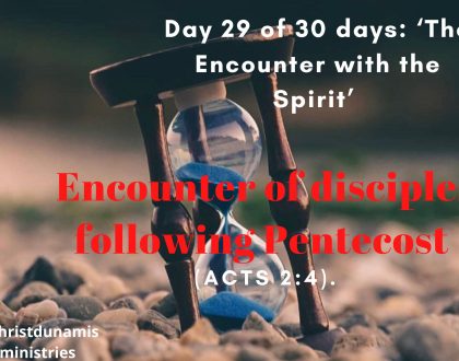Encounter of disciples following Pentecost