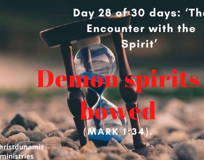 Day 28 of 30 days: ‘The Encounter with the Spirit’ – Demon spirits bowed