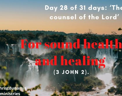 For sound health and healing