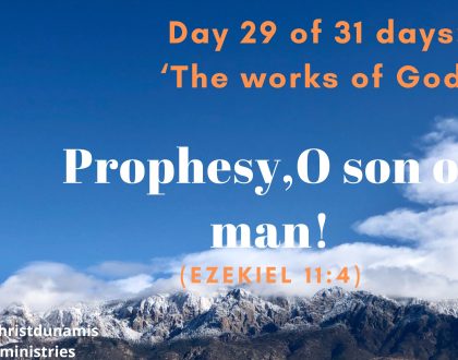 Prophesy,O son of man!