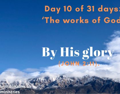 Day 10 of 31 days: ‘The works of God’ – By His glory