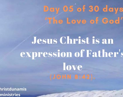 Jesus Christ is an expression of Father's love