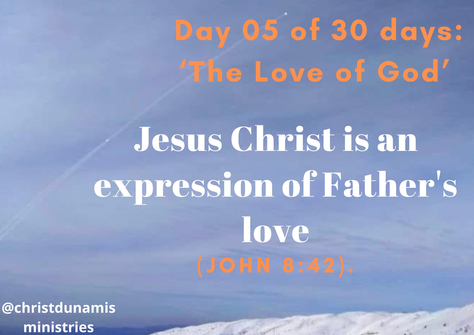 Jesus Christ is an expression of Father's love