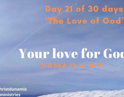 Your love for God