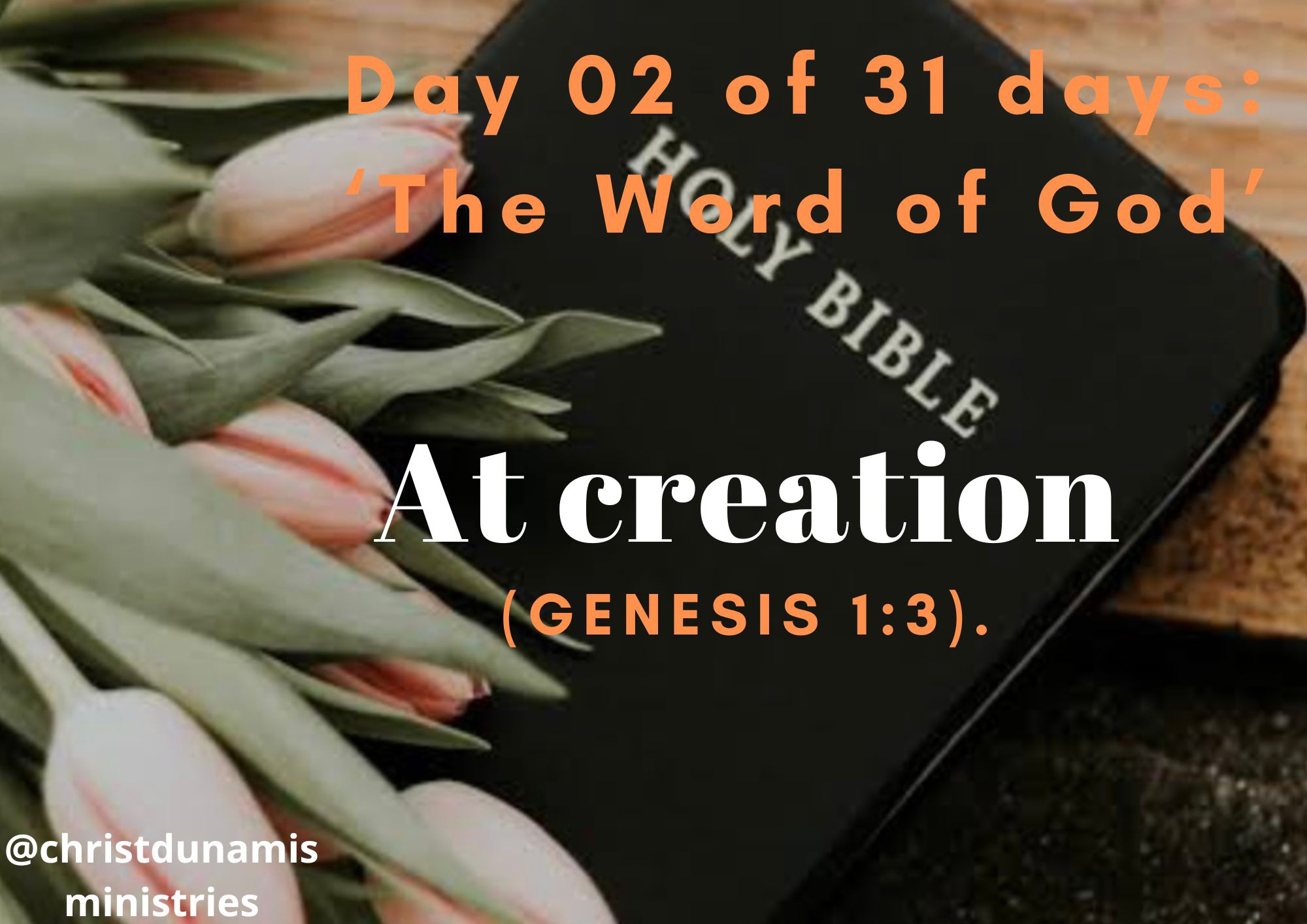 Day 02 of 31 days: ‘The Word of God’ – At creation