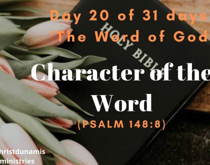 Character of the Word