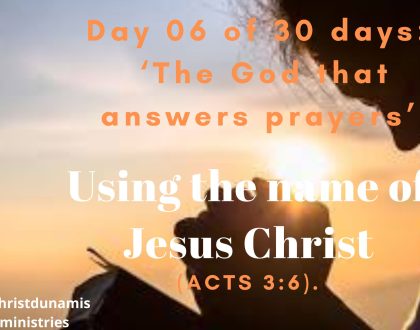 Using the name of Jesus Christ