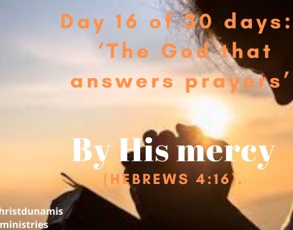 By His mercy