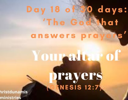 Your altar of prayers