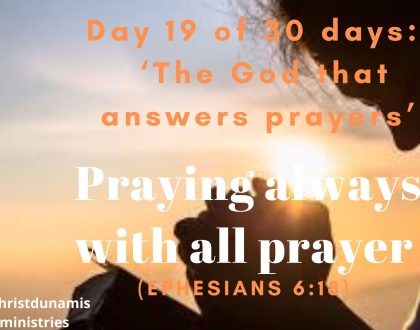 Praying always with all prayer