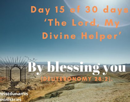By blessing you