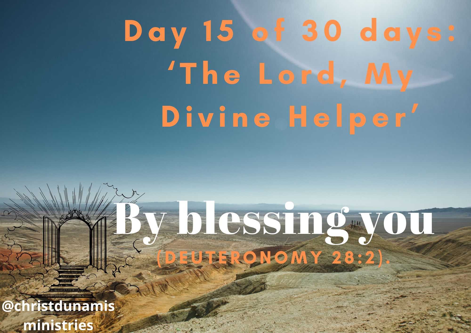 By blessing you