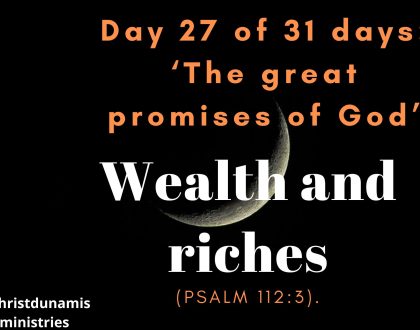 Wealth and riches