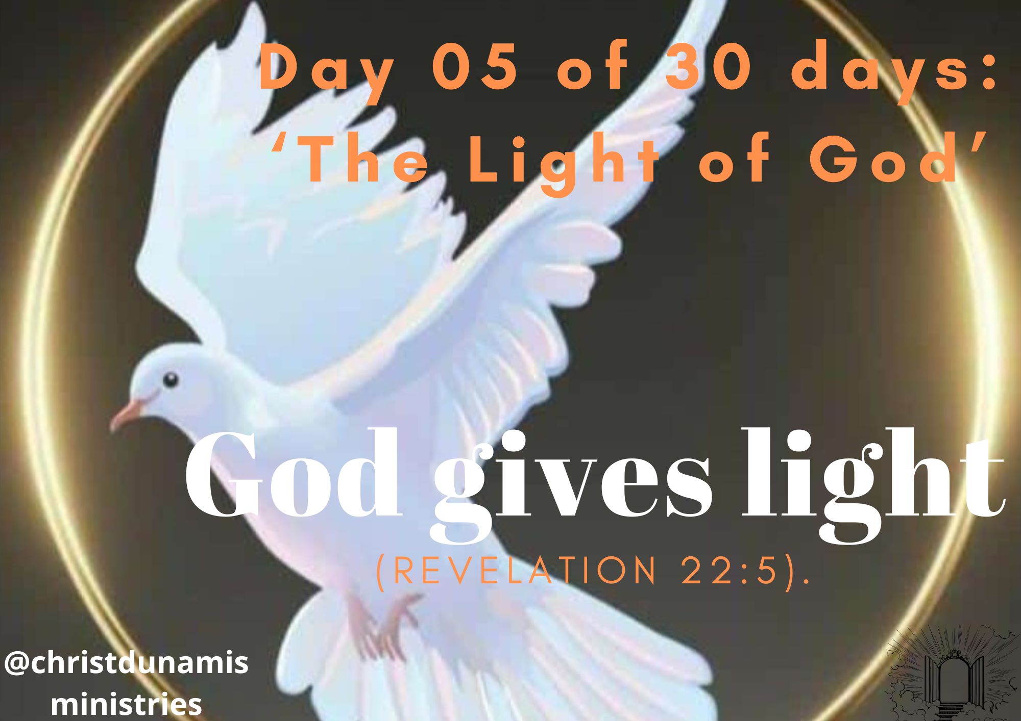 Day 5 of 30 days: ‘The Light of God’ – God gives light