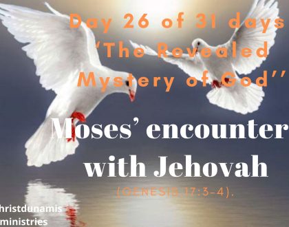 Moses’ encounters with Jehovah