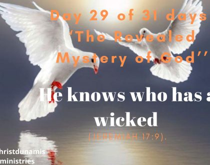 He knows who has a wicked heart