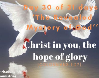 Christ in you, the hope of glory