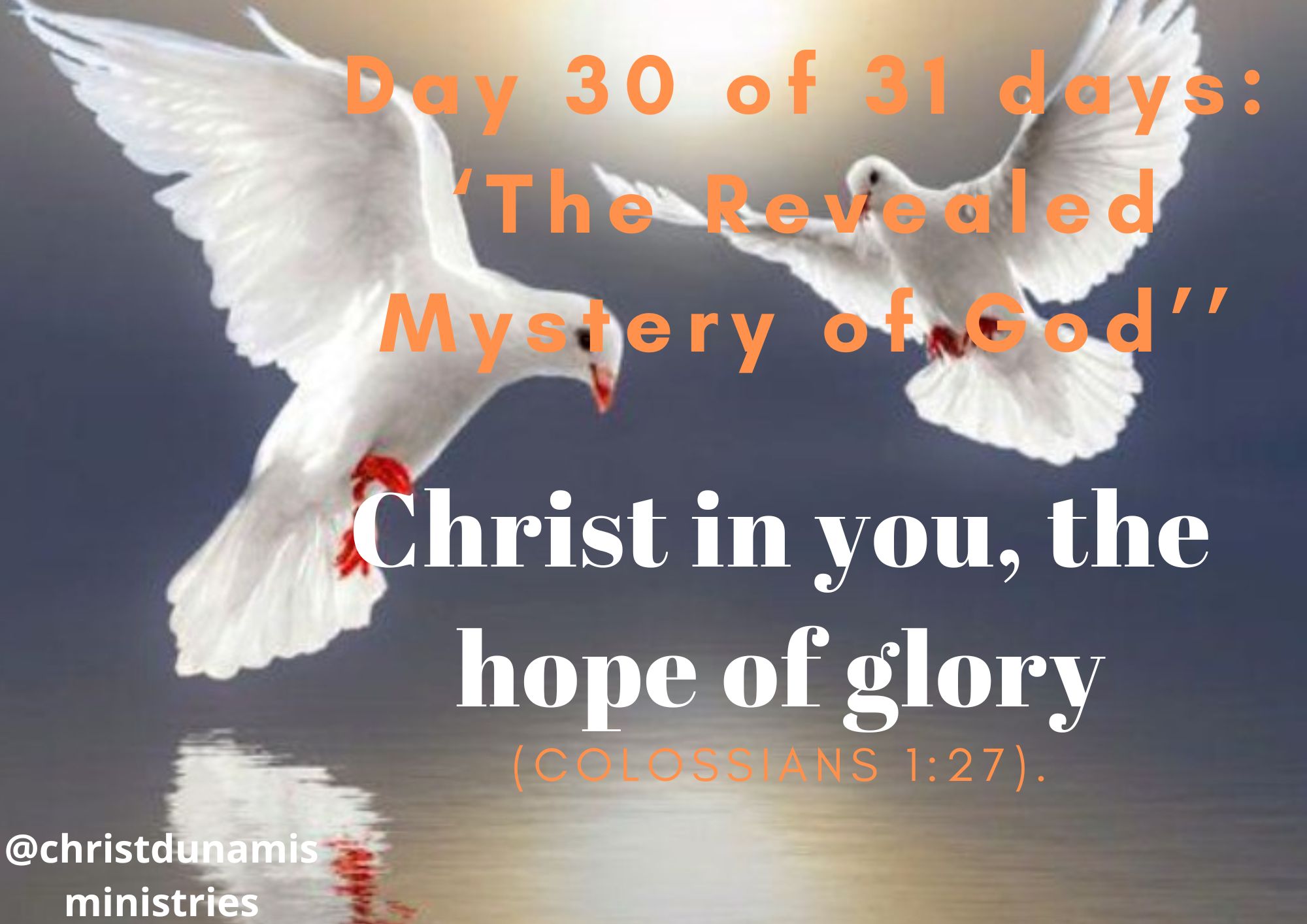 Christ in you, the hope of glory