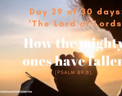 Day 29 of 30 days: ‘The Lord of Lords’ – How the mighty ones have fallen