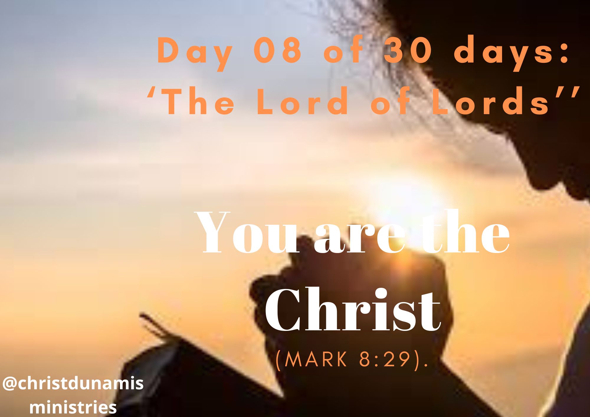 Day 8 of 30 days: ‘The Lord of Lords’ – You are the Christ