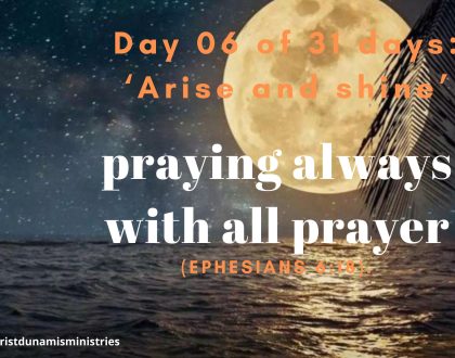 praying always with all prayer