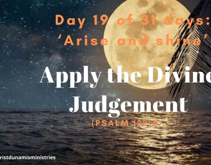 Apply the Divine Judgement