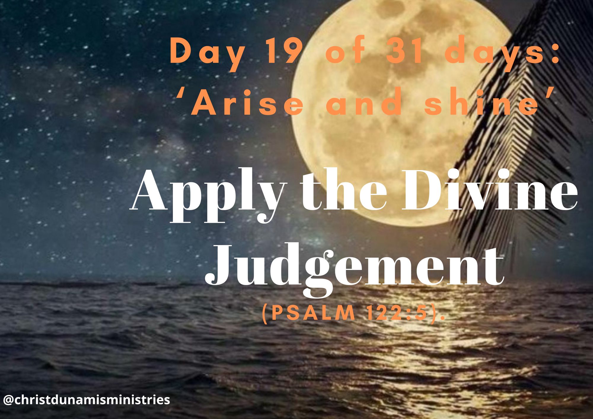 Apply the Divine Judgement
