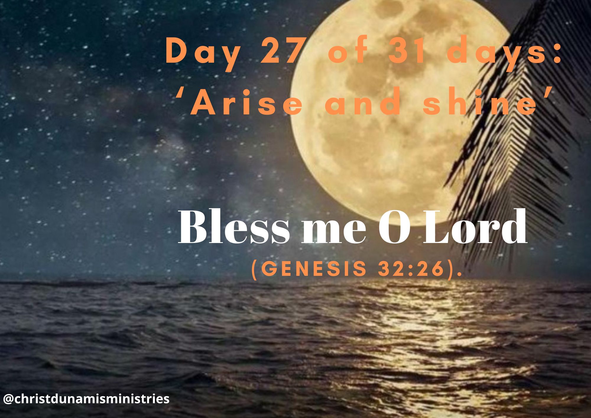 Bless me O Lord