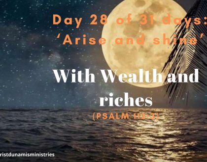 With Wealth and riches