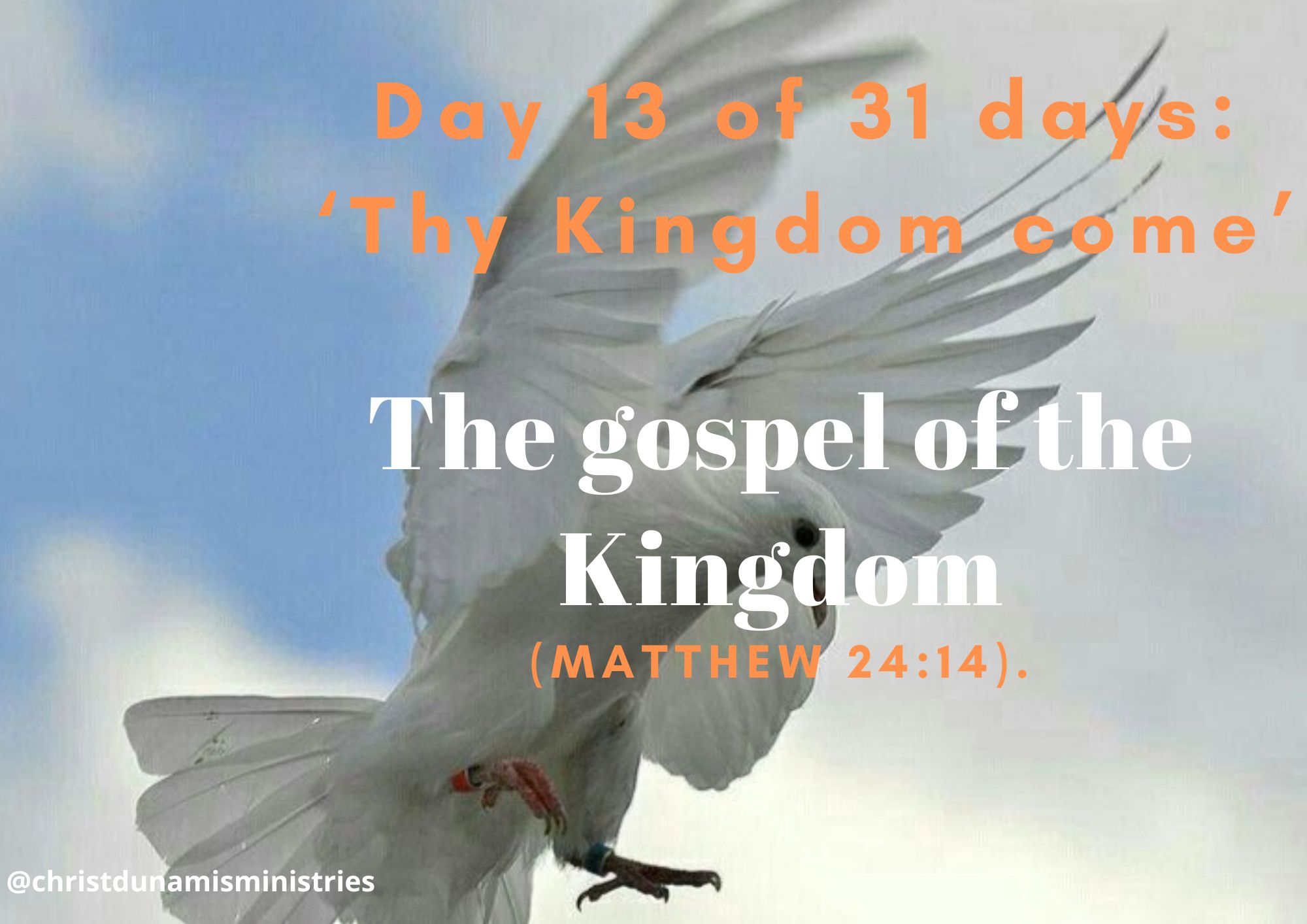 Day 13 of 31 days: ‘Thy Kingdom come’ – The gospel of the Kingdom