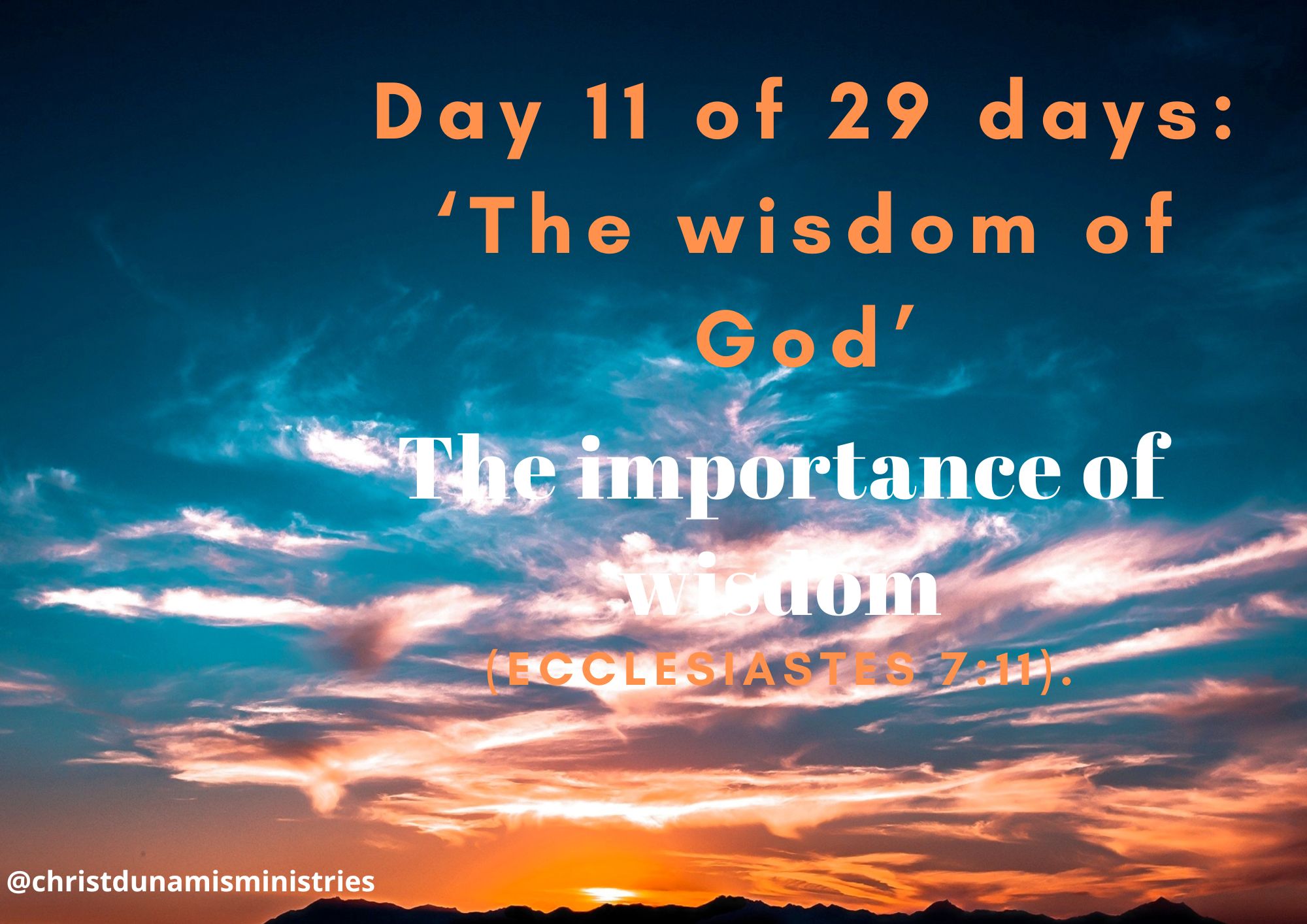 The importance of wisdom