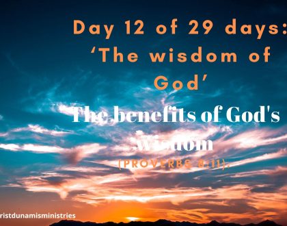 The benefits of God's wisdom