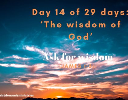 Ask for wisdom