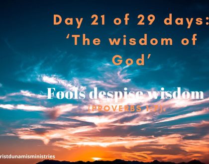 Fools despise wisdom