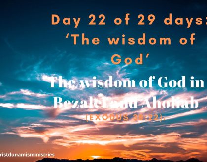 The wisdom of God in Bezalel and Aholiab