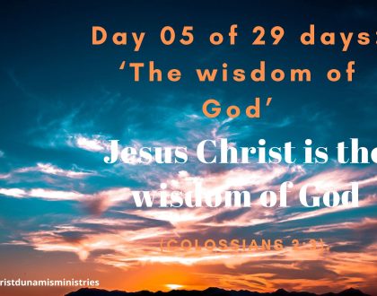 Jesus Christ is the wisdom of God