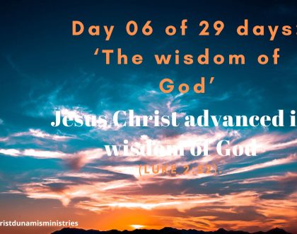Jesus Christ advanced in wisdom of God