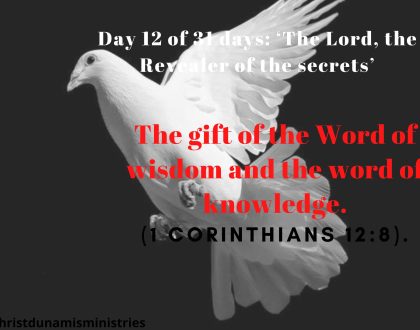 The gift of the Word of wisdom and the word of knowledge.
