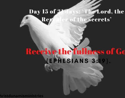 Receive the fullness of God