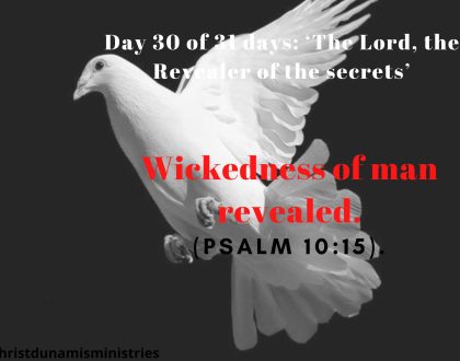 Wickedness of man revealed.