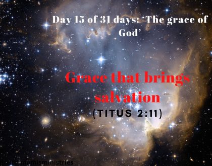 Grace that brings salvation