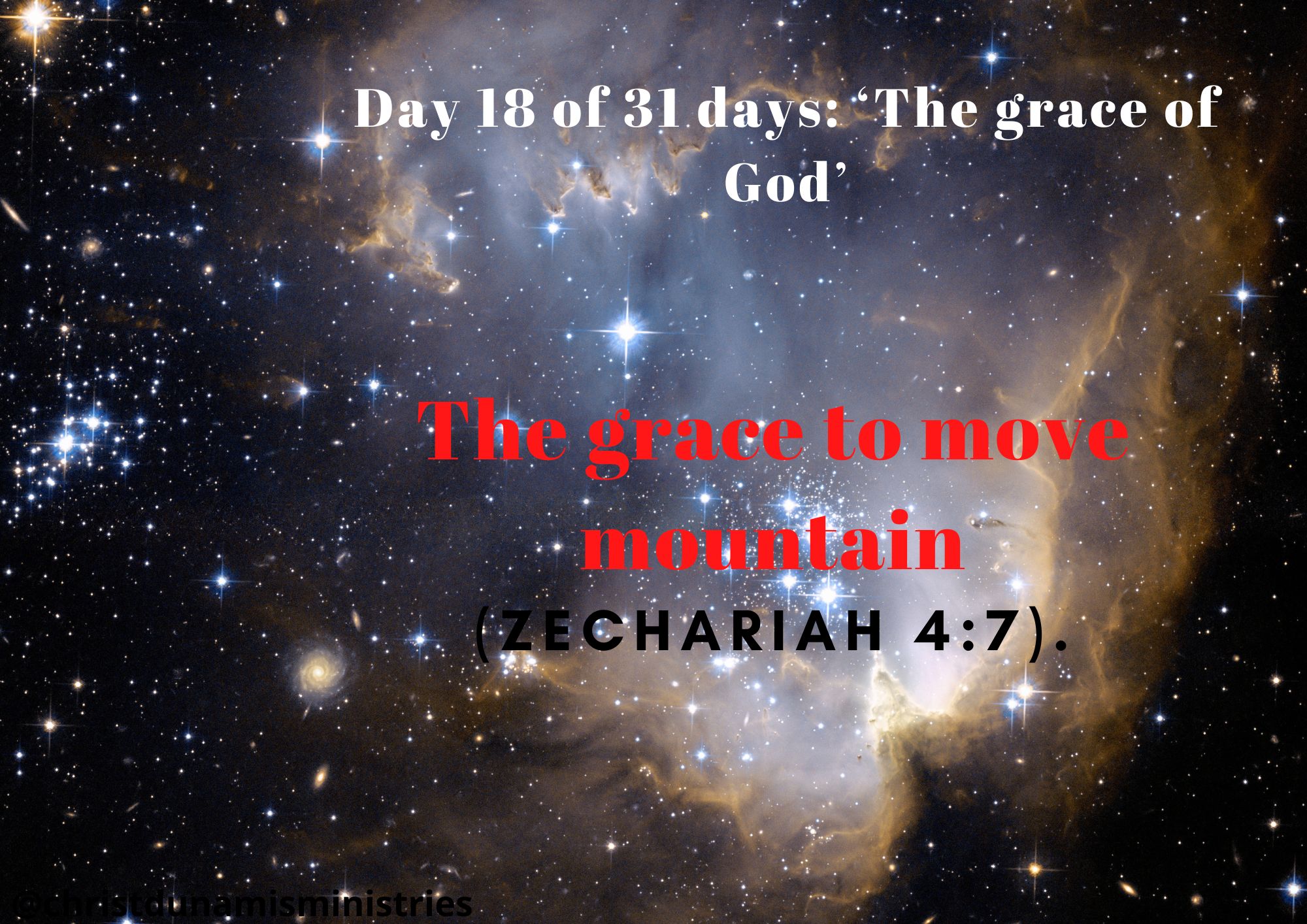 The grace to move mountain