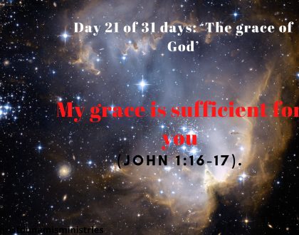 My grace is sufficient for you