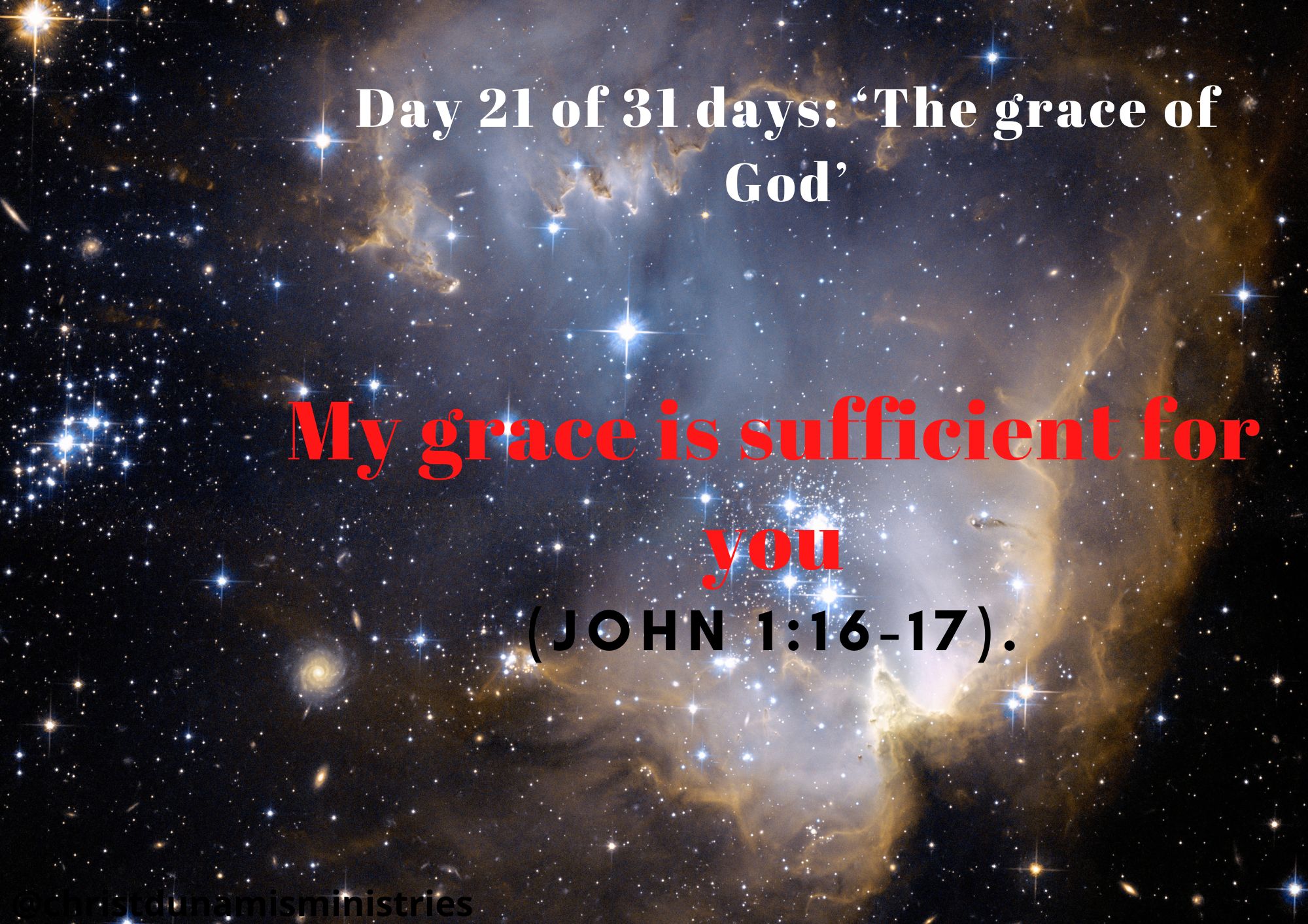 My grace is sufficient for you
