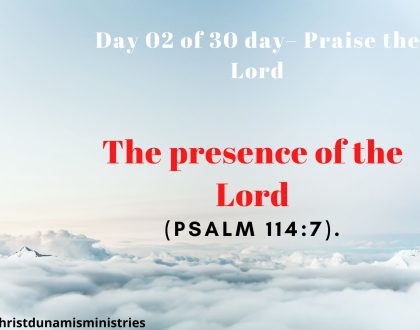 The presence of the Lord